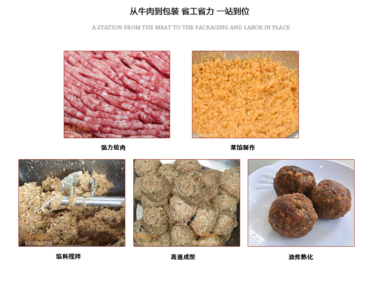 批量加工獅子頭的全套設(shè)備，肉圓加工機器廠家(圖5)