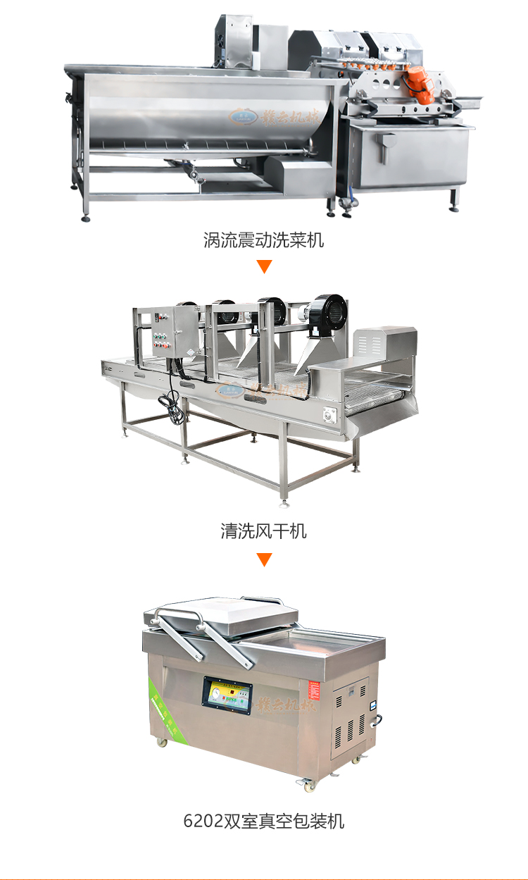 中央廚房果蔬加工流水線設(shè)備葉菜加工清洗整套機(jī)器(圖6)