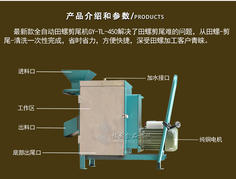 贛云牌全自動(dòng)田螺剪尾機(jī)，田螺去尾的機(jī)器哪里的好(圖2)