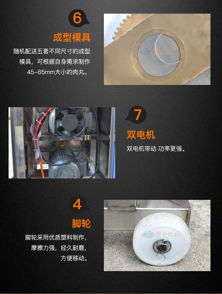 山東江蘇河北獅子頭成型機四喜丸子加工機變頻成型大肉丸機(圖7)